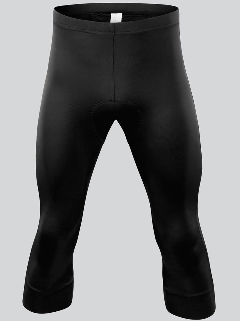 qualidyne Men's 3/4 Bike Pants, 4D Padded Cycling Tights Capri Leggings for Outdoor Riding, Road & MTB - Image 3